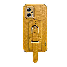 Coque Luxe Cuir Housse Etui XD1 pour Xiaomi Redmi K50i 5G Jaune