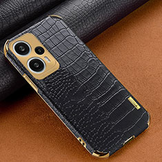 Coque Luxe Cuir Housse Etui XD1 pour Xiaomi Redmi Note 12 Turbo 5G Noir