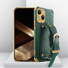 Coque Luxe Cuir Housse Etui XD2 pour Apple iPhone 14 Vert