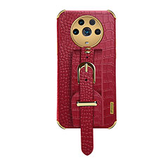 Coque Luxe Cuir Housse Etui XD2 pour Huawei Honor Magic4 5G Rouge