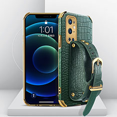 Coque Luxe Cuir Housse Etui XD2 pour OnePlus 9 Pro 5G Vert