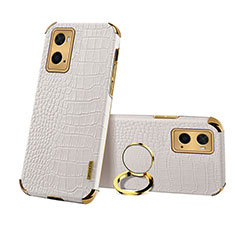 Coque Luxe Cuir Housse Etui XD2 pour Oppo A36 Blanc