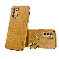 Coque Luxe Cuir Housse Etui XD2 pour Oppo A54s Jaune