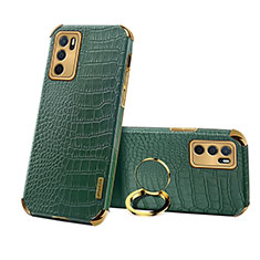 Coque Luxe Cuir Housse Etui XD2 pour Oppo A54s Vert
