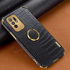 Coque Luxe Cuir Housse Etui XD2 pour Oppo Reno5 Z 5G Noir