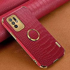 Coque Luxe Cuir Housse Etui XD2 pour Oppo Reno5 Z 5G Rouge