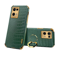 Coque Luxe Cuir Housse Etui XD2 pour Oppo Reno7 4G Vert