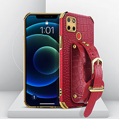 Coque Luxe Cuir Housse Etui XD2 pour Realme 7i RMX2193 Rouge