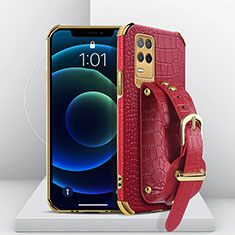 Coque Luxe Cuir Housse Etui XD2 pour Realme 8 4G Rouge