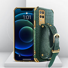 Coque Luxe Cuir Housse Etui XD2 pour Realme 8 4G Vert