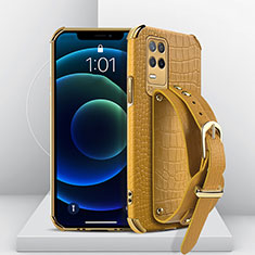 Coque Luxe Cuir Housse Etui XD2 pour Realme 8 Pro Jaune