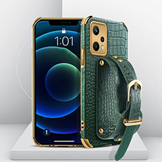 Coque Luxe Cuir Housse Etui XD2 pour Realme 9 5G Vert