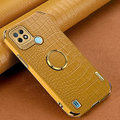 Coque Luxe Cuir Housse Etui XD2 pour Realme C21 Jaune