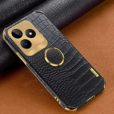 Coque Luxe Cuir Housse Etui XD2 pour Realme C51 Noir