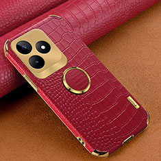 Coque Luxe Cuir Housse Etui XD2 pour Realme C53 Rouge