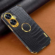 Coque Luxe Cuir Housse Etui XD2 pour Realme C55 Noir