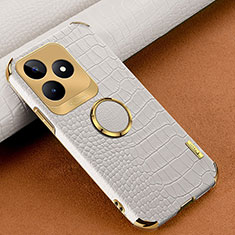 Coque Luxe Cuir Housse Etui XD2 pour Realme C67 Blanc