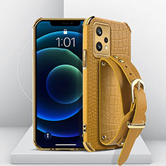 Coque Luxe Cuir Housse Etui XD2 pour Realme Narzo 50 Pro 5G Jaune