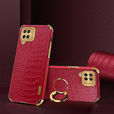 Coque Luxe Cuir Housse Etui XD2 pour Samsung Galaxy A12 Rouge