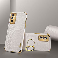 Coque Luxe Cuir Housse Etui XD2 pour Samsung Galaxy A15 4G Blanc