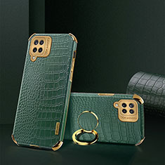 Coque Luxe Cuir Housse Etui XD2 pour Samsung Galaxy F12 Vert