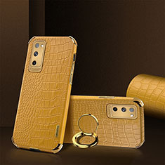 Coque Luxe Cuir Housse Etui XD2 pour Samsung Galaxy S20 FE (2022) 5G Jaune