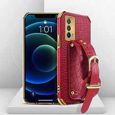 Coque Luxe Cuir Housse Etui XD2 pour Vivo iQOO Z5 5G Rouge