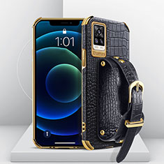 Coque Luxe Cuir Housse Etui XD2 pour Vivo V20 (2021) Noir