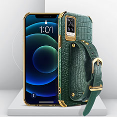 Coque Luxe Cuir Housse Etui XD2 pour Vivo V20 (2021) Vert