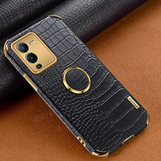 Coque Luxe Cuir Housse Etui XD2 pour Vivo V25 Pro 5G Noir