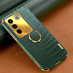 Coque Luxe Cuir Housse Etui XD2 pour Vivo V27 5G Vert