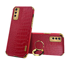 Coque Luxe Cuir Housse Etui XD2 pour Vivo Y12A Rouge