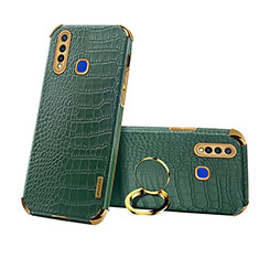 Coque Luxe Cuir Housse Etui XD2 pour Vivo Y19 Vert