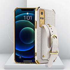 Coque Luxe Cuir Housse Etui XD2 pour Vivo Y31 (2021) Blanc