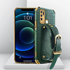 Coque Luxe Cuir Housse Etui XD2 pour Vivo Y50 Vert