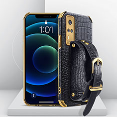 Coque Luxe Cuir Housse Etui XD2 pour Vivo Y51 (2021) Noir