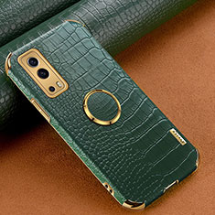 Coque Luxe Cuir Housse Etui XD2 pour Vivo Y52 5G Vert