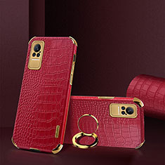 Coque Luxe Cuir Housse Etui XD2 pour Xiaomi Civi 1S 5G Rouge