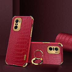 Coque Luxe Cuir Housse Etui XD2 pour Xiaomi Poco F3 5G Rouge