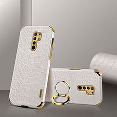 Coque Luxe Cuir Housse Etui XD2 pour Xiaomi Poco M2 Blanc