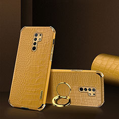 Coque Luxe Cuir Housse Etui XD2 pour Xiaomi Poco M2 Jaune