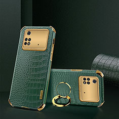 Coque Luxe Cuir Housse Etui XD2 pour Xiaomi Poco M4 Pro 4G Vert