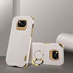 Coque Luxe Cuir Housse Etui XD2 pour Xiaomi Poco X3 Blanc