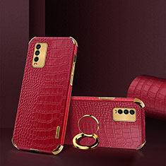 Coque Luxe Cuir Housse Etui XD2 pour Xiaomi Redmi 9 Power Rouge