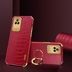 Coque Luxe Cuir Housse Etui XD2 pour Xiaomi Redmi K50 5G Rouge