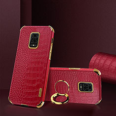 Coque Luxe Cuir Housse Etui XD2 pour Xiaomi Redmi Note 9 Pro Rouge