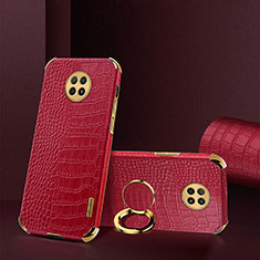 Coque Luxe Cuir Housse Etui XD2 pour Xiaomi Redmi Note 9T 5G Rouge