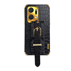 Coque Luxe Cuir Housse Etui XD3 pour Huawei Honor X7a Noir