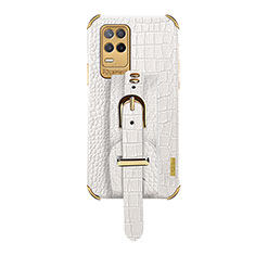 Coque Luxe Cuir Housse Etui XD3 pour Realme 8 4G Blanc