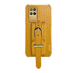 Coque Luxe Cuir Housse Etui XD3 pour Realme 8 4G Jaune